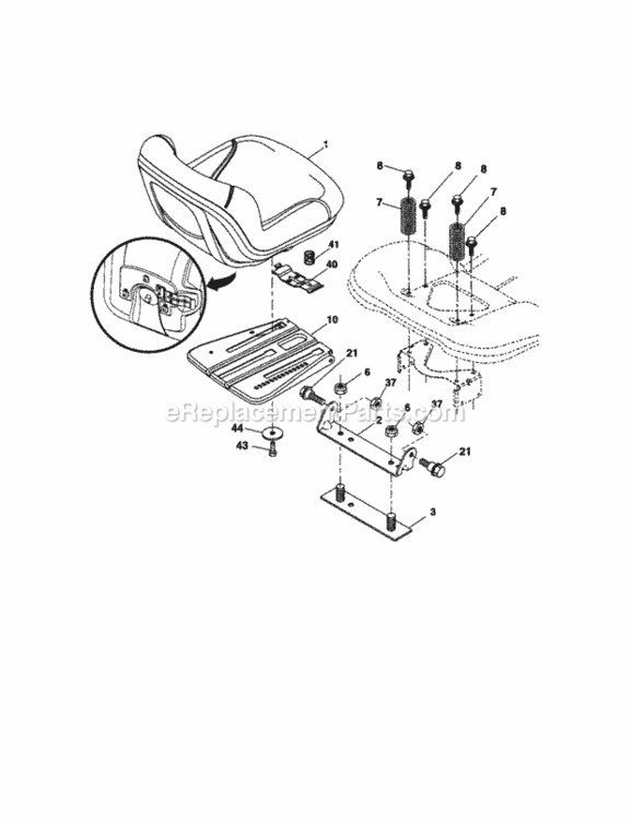 Page F Diagram and Parts List for 917289912  Craftsman Lawn Tractor