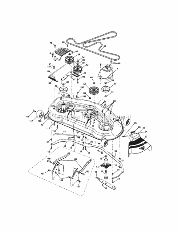 Page G Diagram and Parts List for 917289912  Craftsman Lawn Tractor