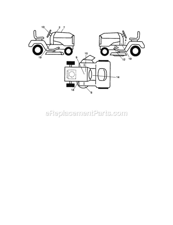Page I Diagram and Parts List for 917289912  Craftsman Lawn Tractor