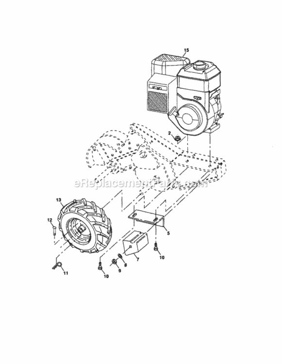 Page C Diagram and Parts List for 917290021  Craftsman Tiller