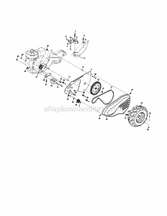 Page B Diagram and Parts List for 917290022  Craftsman Tiller