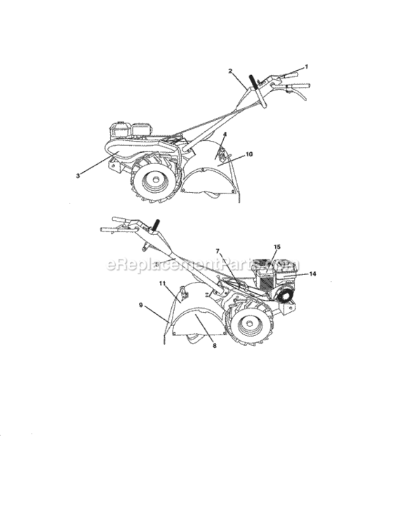 Page G Diagram and Parts List for 917290023  Craftsman Tiller