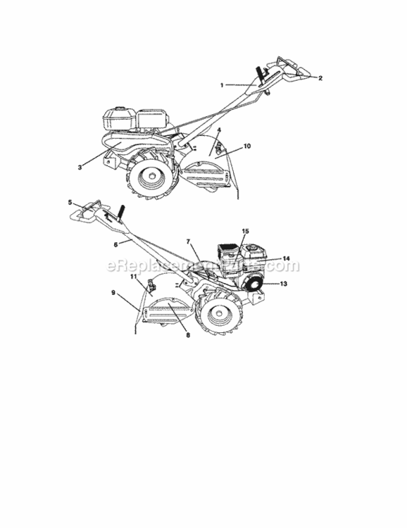 Page G Diagram and Parts List for 917290031  Craftsman Tiller