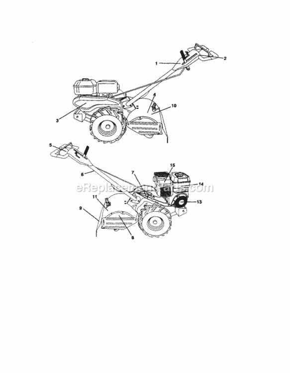 Page G Diagram and Parts List for 917290032  Craftsman Tiller