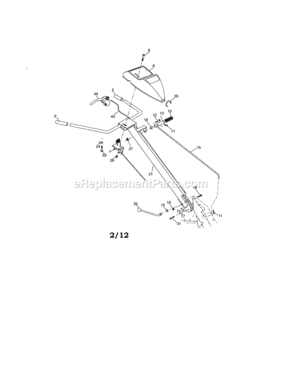 Page A Diagram and Parts List for 917290034  Craftsman Tiller