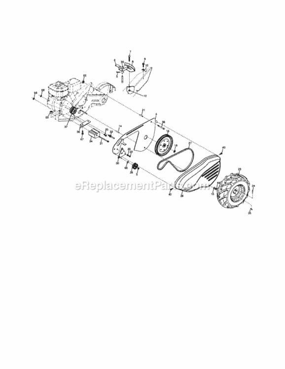 Page B Diagram and Parts List for 917290041  Craftsman Tiller