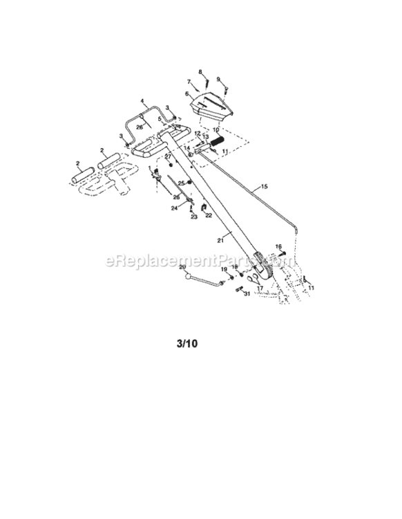 Page A Diagram and Parts List for 917290043  Craftsman Tiller