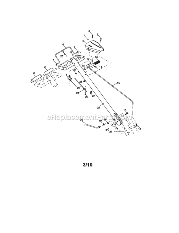 Page A Diagram and Parts List for 917290044  Craftsman Tiller