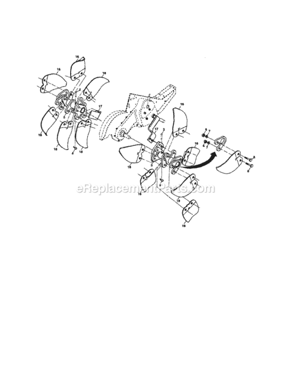 Page F Diagram and Parts List for 917290045  Craftsman Tiller