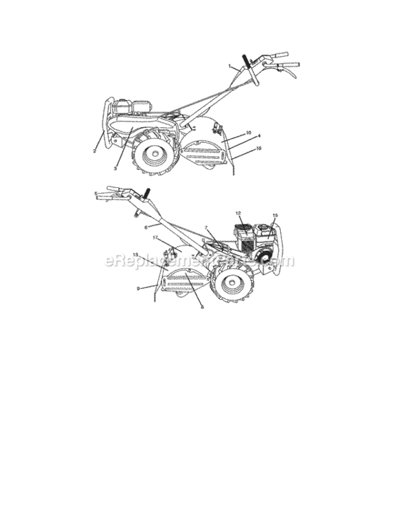 Page G Diagram and Parts List for 917290046  Craftsman Tiller
