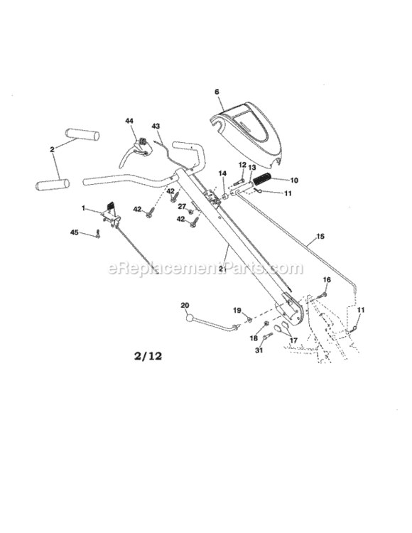 Page A Diagram and Parts List for 917290047  Craftsman Tiller
