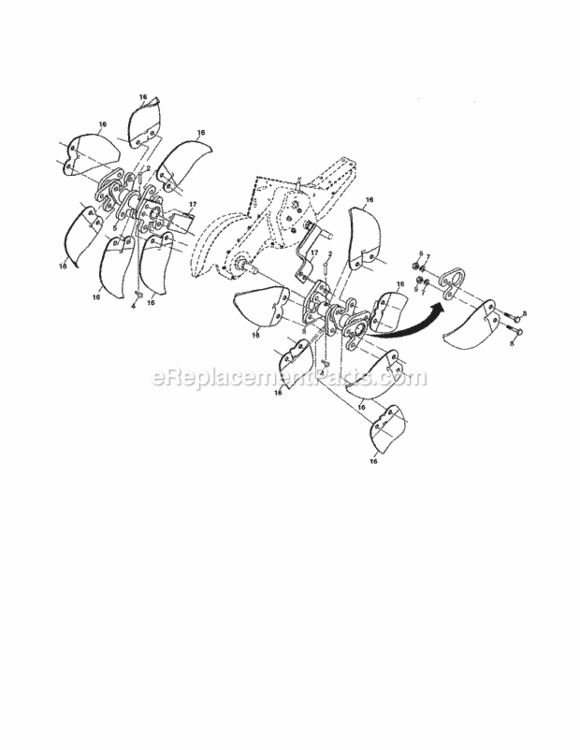 Page F Diagram and Parts List for 917290048  Craftsman Tiller