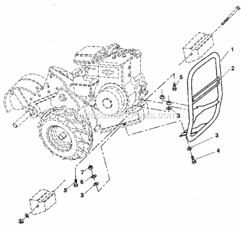 Page A Diagram and Parts List for 917290690  Craftsman Tiller