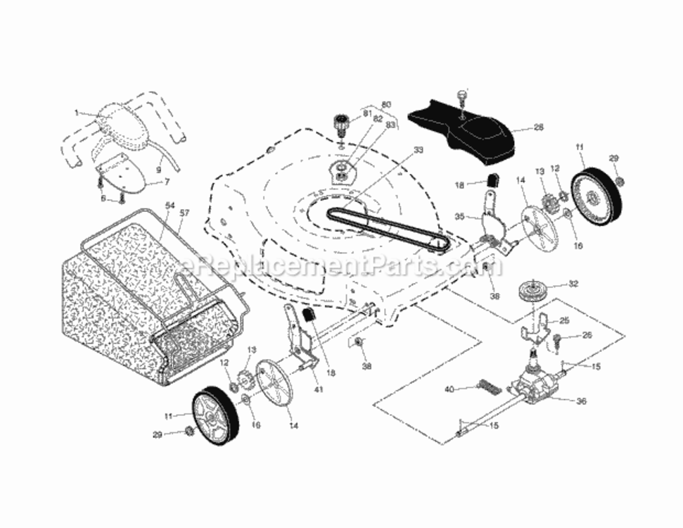 Page B Diagram and Parts List for 917290800  Craftsman Lawn Mower