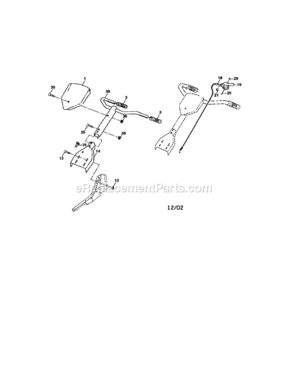 Page A Diagram and Parts List for 917291480  Craftsman Tiller
