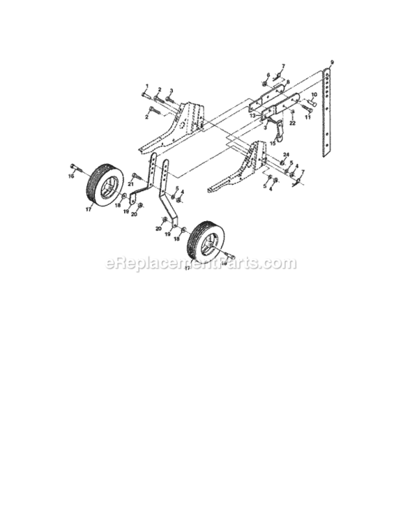 Page C Diagram and Parts List for 917291480  Craftsman Tiller