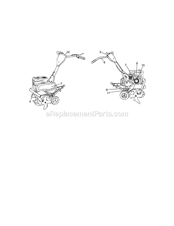 Page F Diagram and Parts List for 917291481  Craftsman Tiller