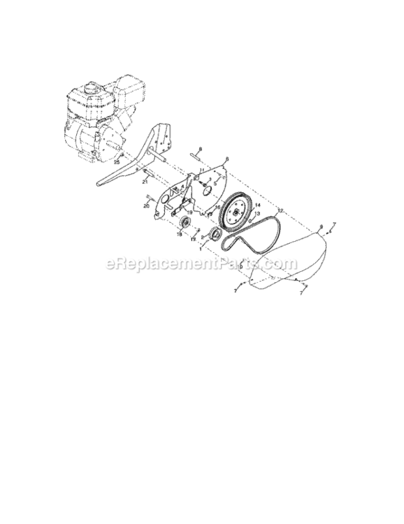 Page B Diagram and Parts List for 917291482  Craftsman Tiller
