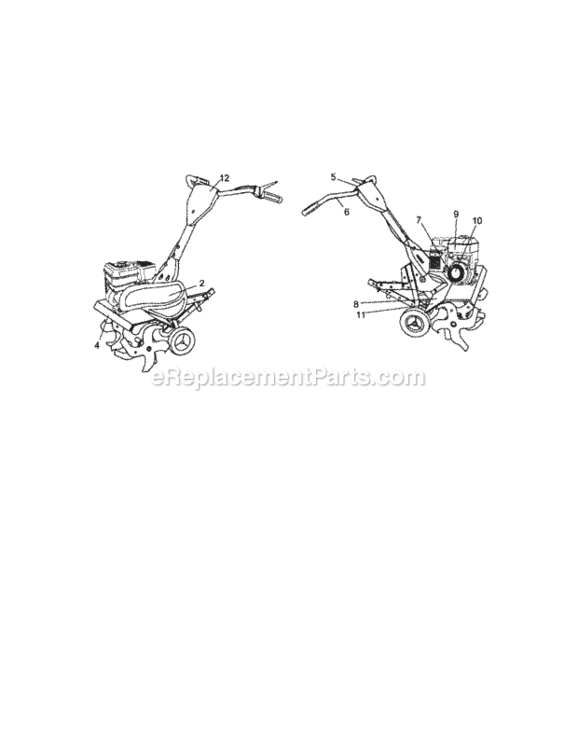 Page F Diagram and Parts List for 917291490  Craftsman Tiller