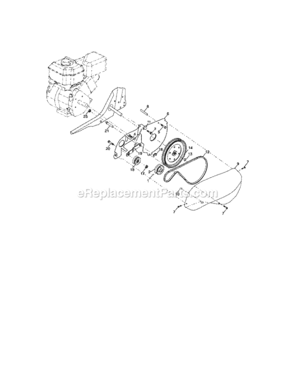 Page B Diagram and Parts List for 917291491  Craftsman Tiller