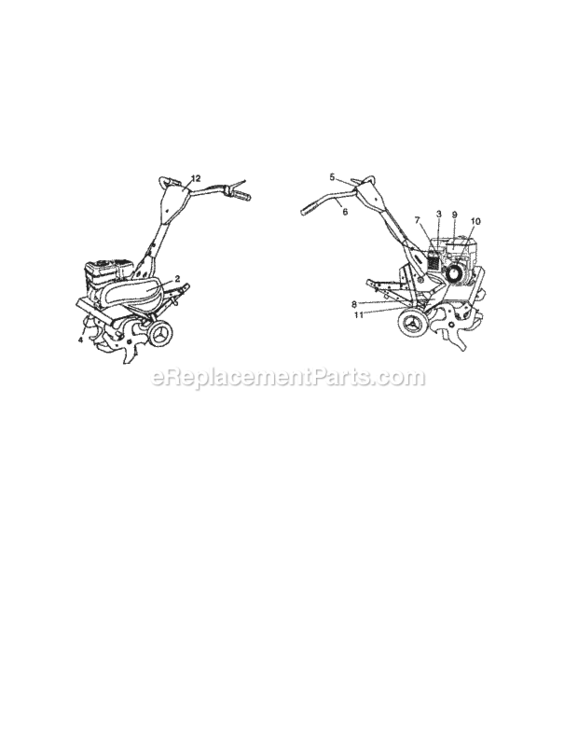 Page F Diagram and Parts List for 917291491  Craftsman Tiller
