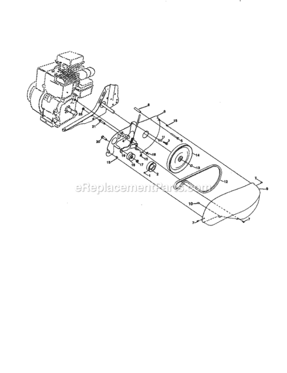 Page B Diagram and Parts List for 917292000  Craftsman Tiller