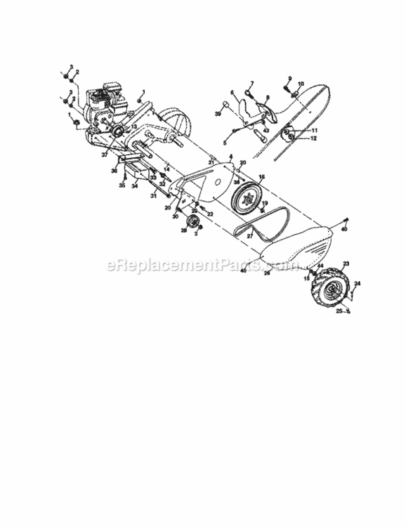 Page B Diagram and Parts List for 917292040  Craftsman Tiller