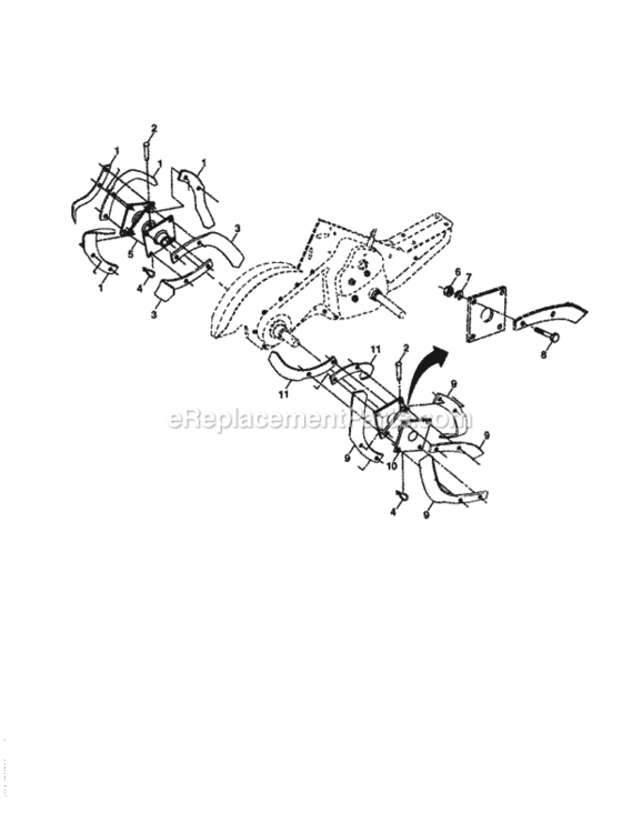 Page F Diagram and Parts List for 917292040  Craftsman Tiller