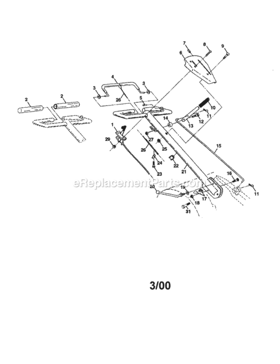 Page A Diagram and Parts List for 917292041  Craftsman Tiller