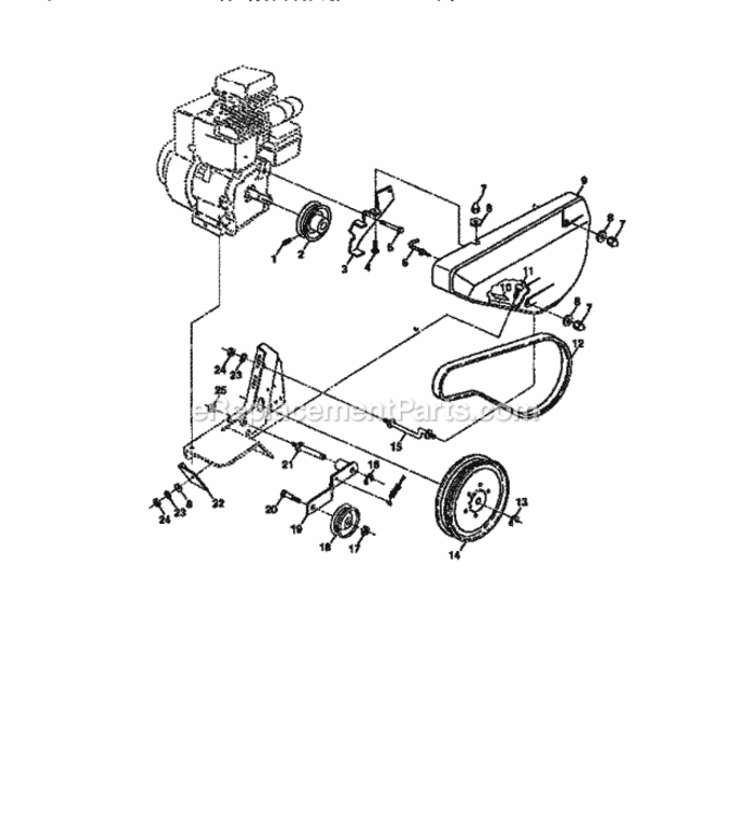Page B Diagram and Parts List for 917292200  Craftsman Tiller