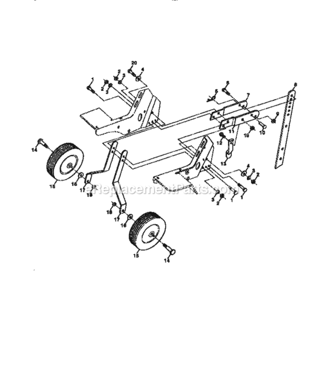 Page C Diagram and Parts List for 917292200  Craftsman Tiller