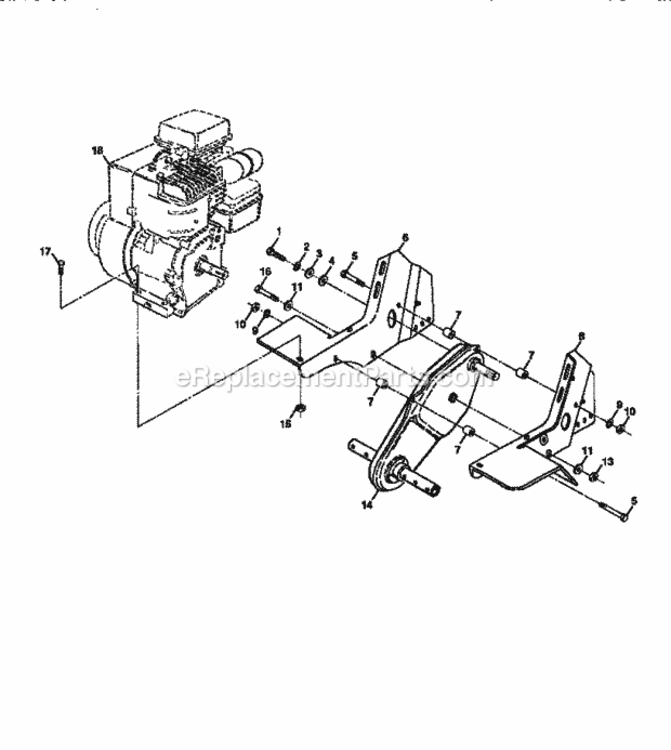 Page E Diagram and Parts List for 917292200  Craftsman Tiller