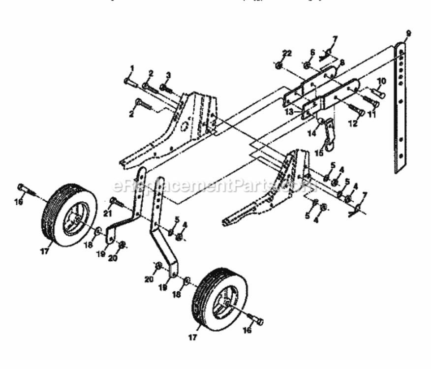 Page C Diagram and Parts List for 917292300  Craftsman Tiller