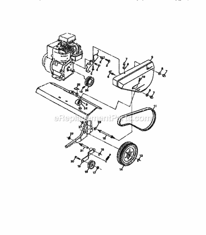 Page B Diagram and Parts List for 917292301  Craftsman Tiller