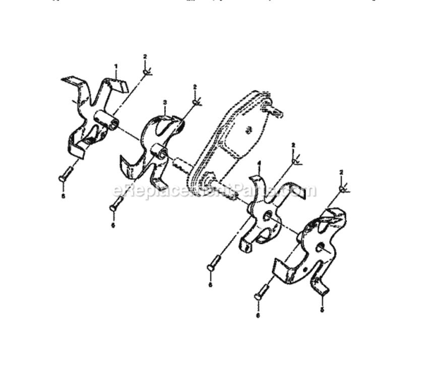 Page D Diagram and Parts List for 917292301  Craftsman Tiller