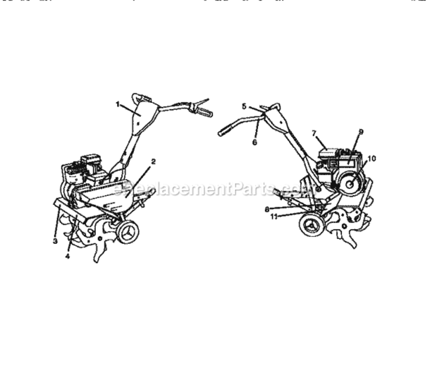 Page F Diagram and Parts List for 917292301  Craftsman Tiller