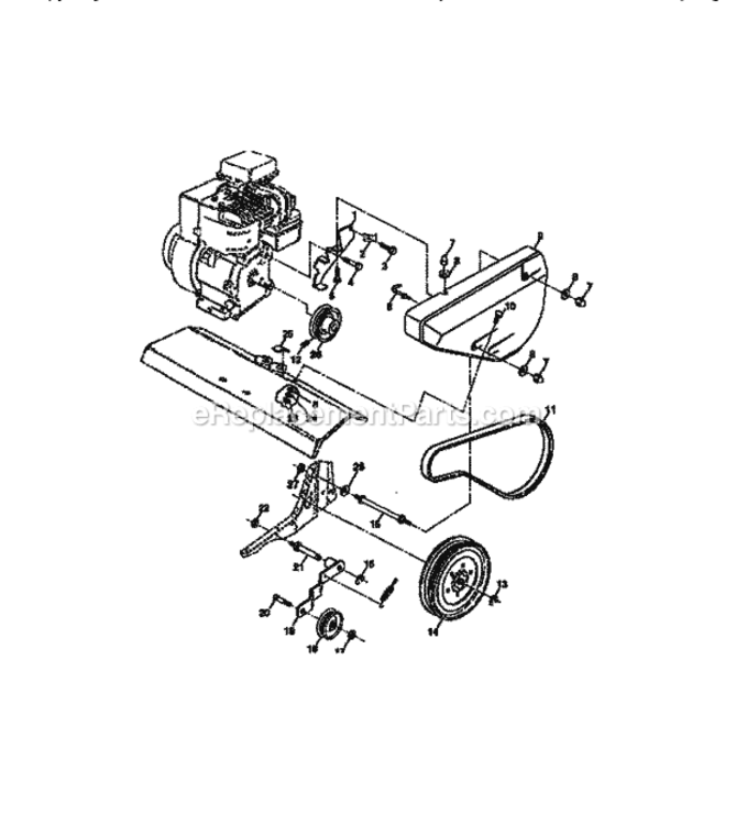 Page B Diagram and Parts List for 917292302  Craftsman Tiller