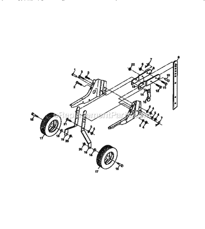 Page C Diagram and Parts List for 917292302  Craftsman Tiller