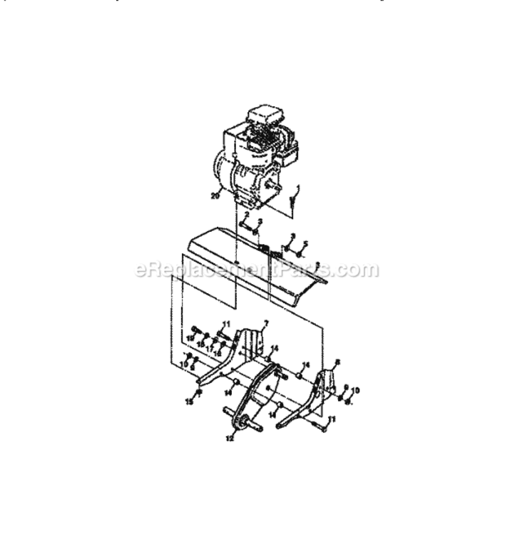 Page E Diagram and Parts List for 917292302  Craftsman Tiller