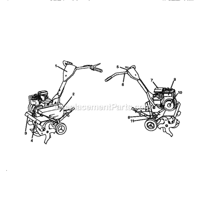 Page F Diagram and Parts List for 917292302  Craftsman Tiller