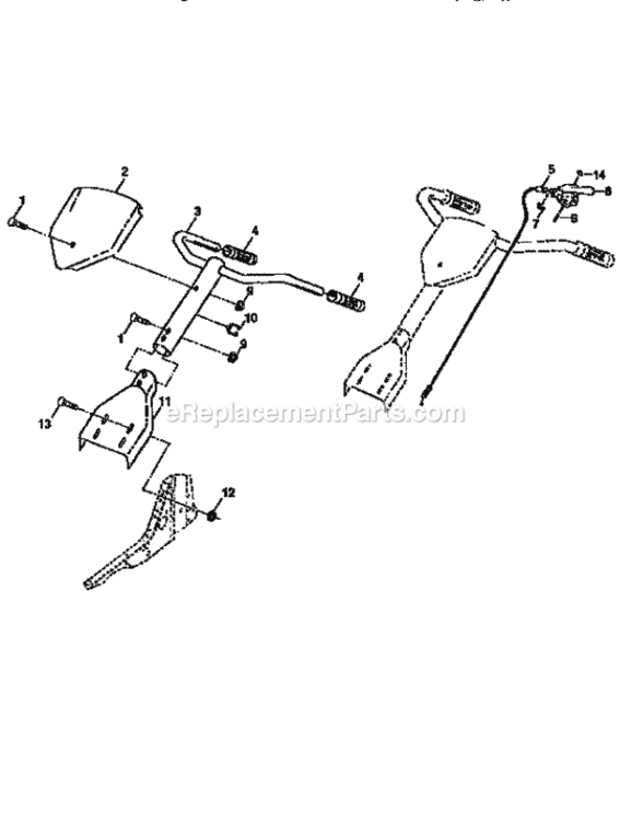 Page A Diagram and Parts List for 917292350  Craftsman Tiller