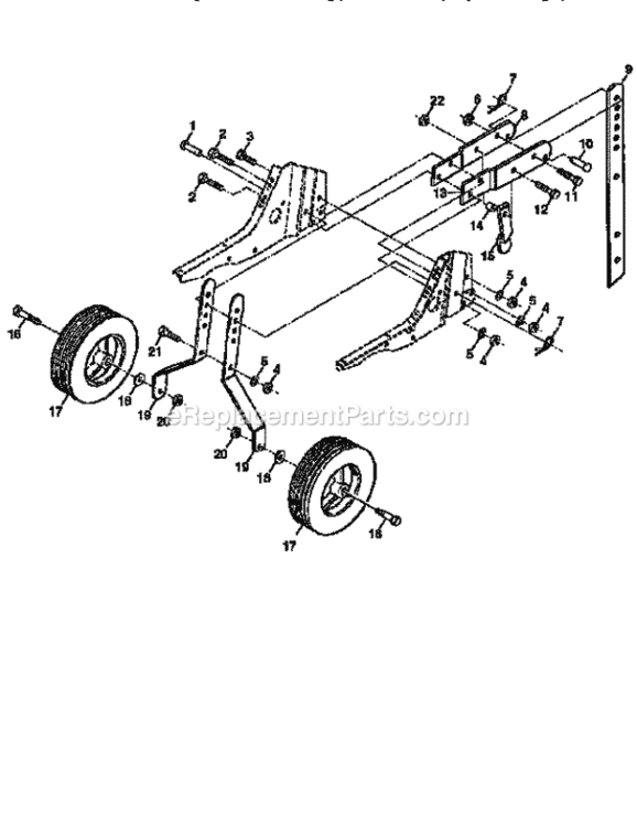 Page C Diagram and Parts List for 917292350  Craftsman Tiller