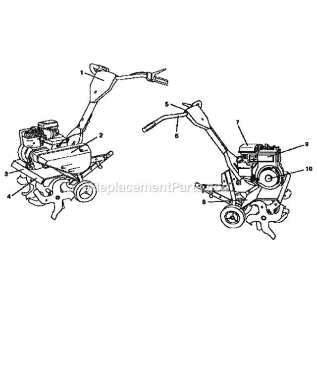 Page F Diagram and Parts List for 917292350  Craftsman Tiller