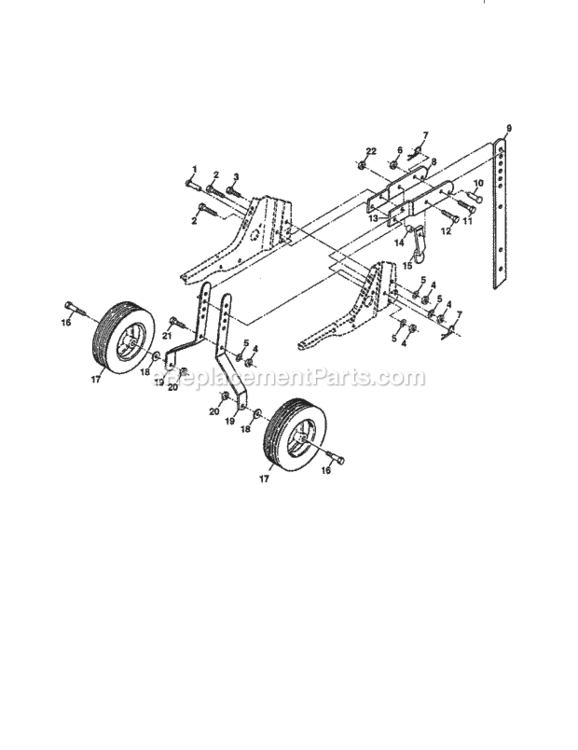 Page C Diagram and Parts List for 917292352  Craftsman Tiller
