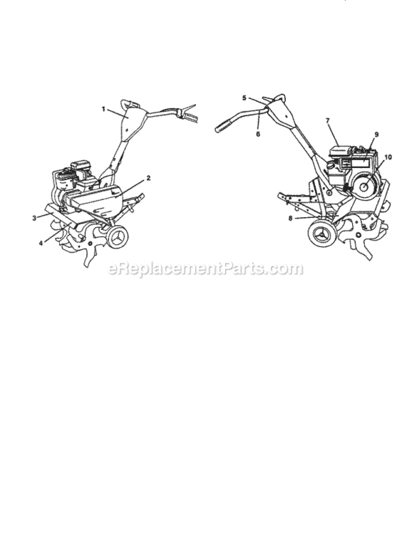 Page F Diagram and Parts List for 917292352  Craftsman Tiller