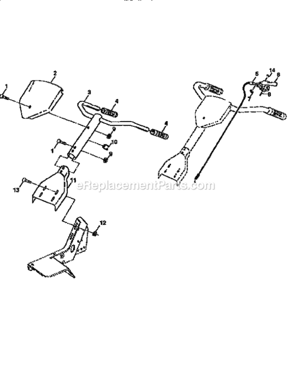 Page A Diagram and Parts List for 917292360  Craftsman Tiller
