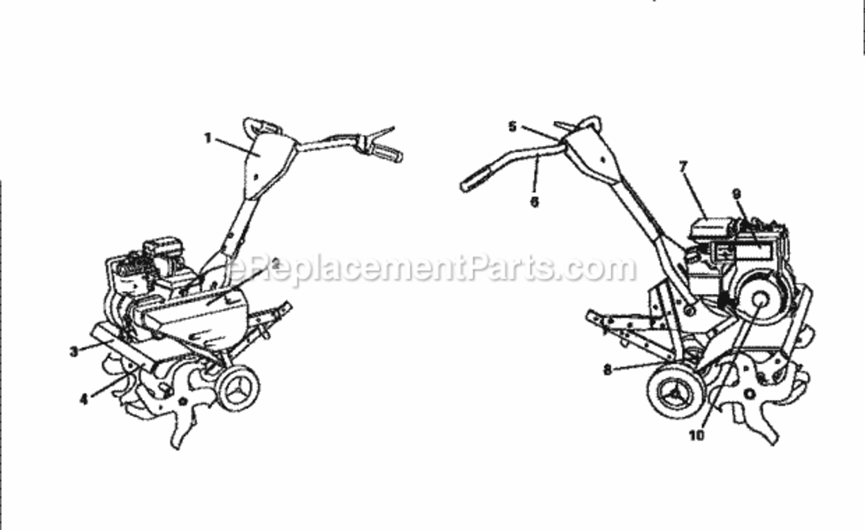 Page F Diagram and Parts List for 917292360  Craftsman Tiller