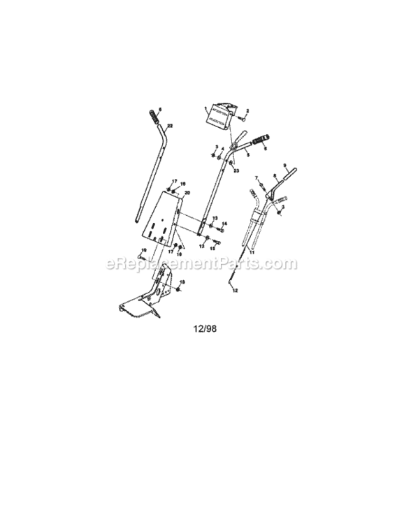 Page A Diagram and Parts List for 917292380  Craftsman Tiller
