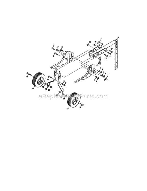 Page C Diagram and Parts List for 917292380  Craftsman Tiller