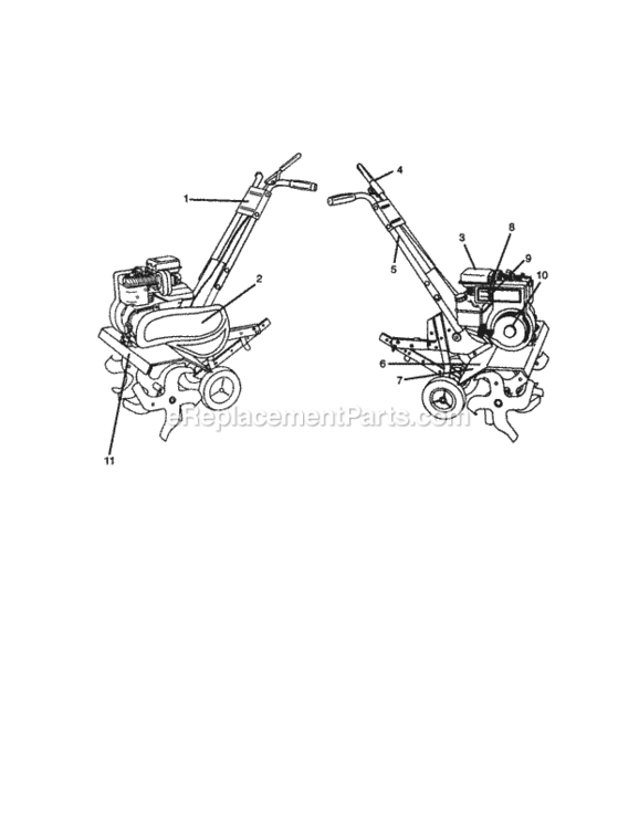 Page F Diagram and Parts List for 917292380  Craftsman Tiller